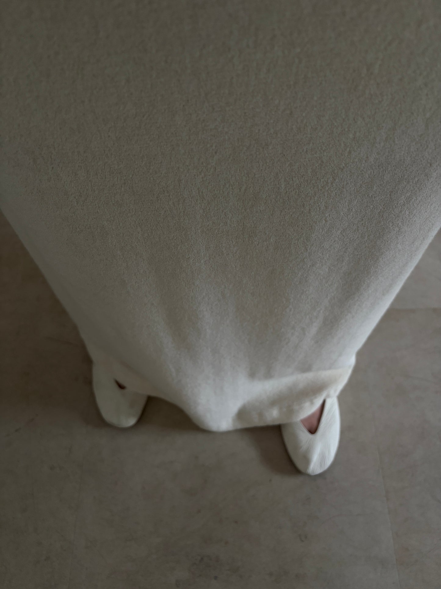 pile dress (ivory)