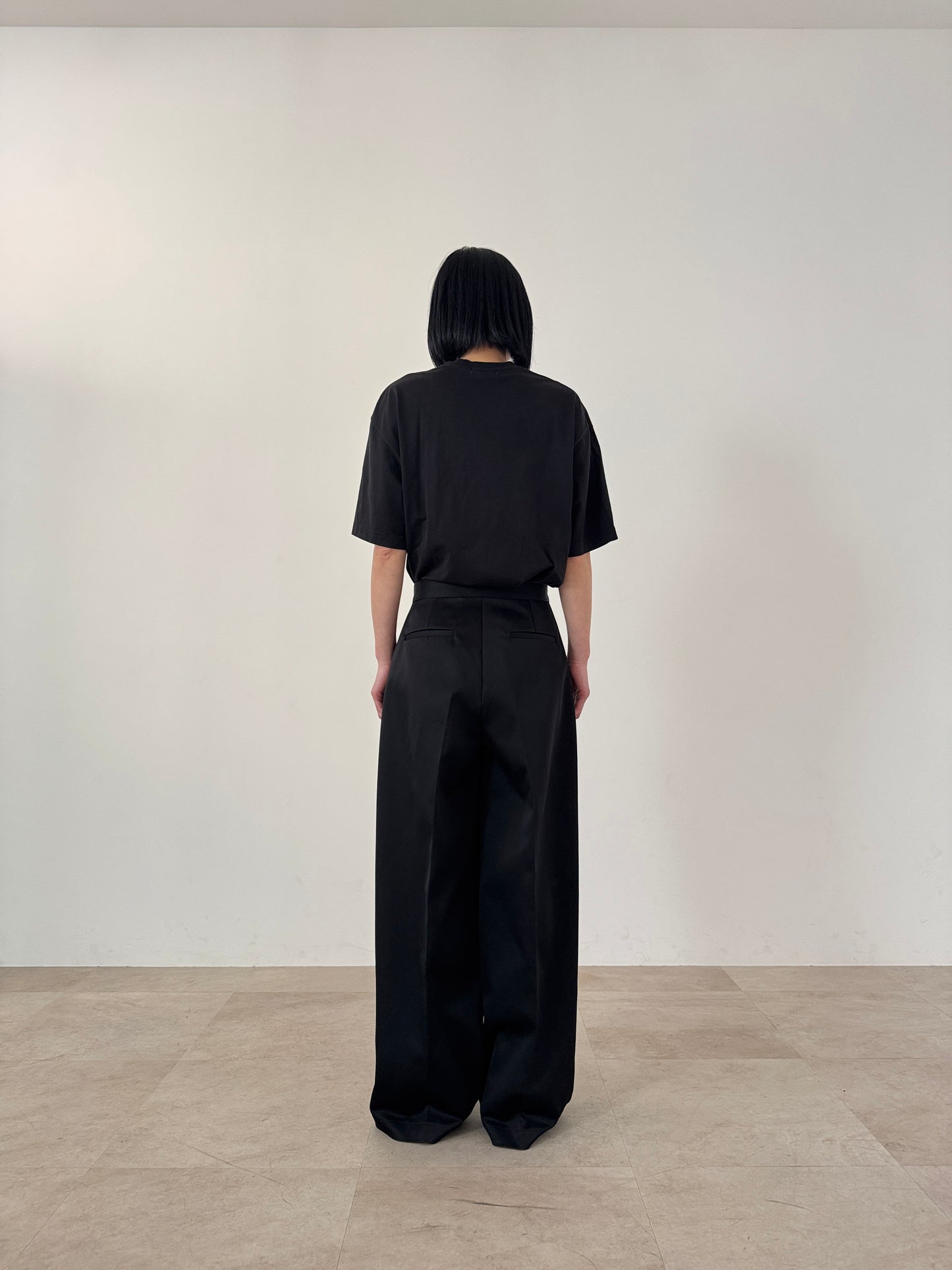 3d wide pants (black)