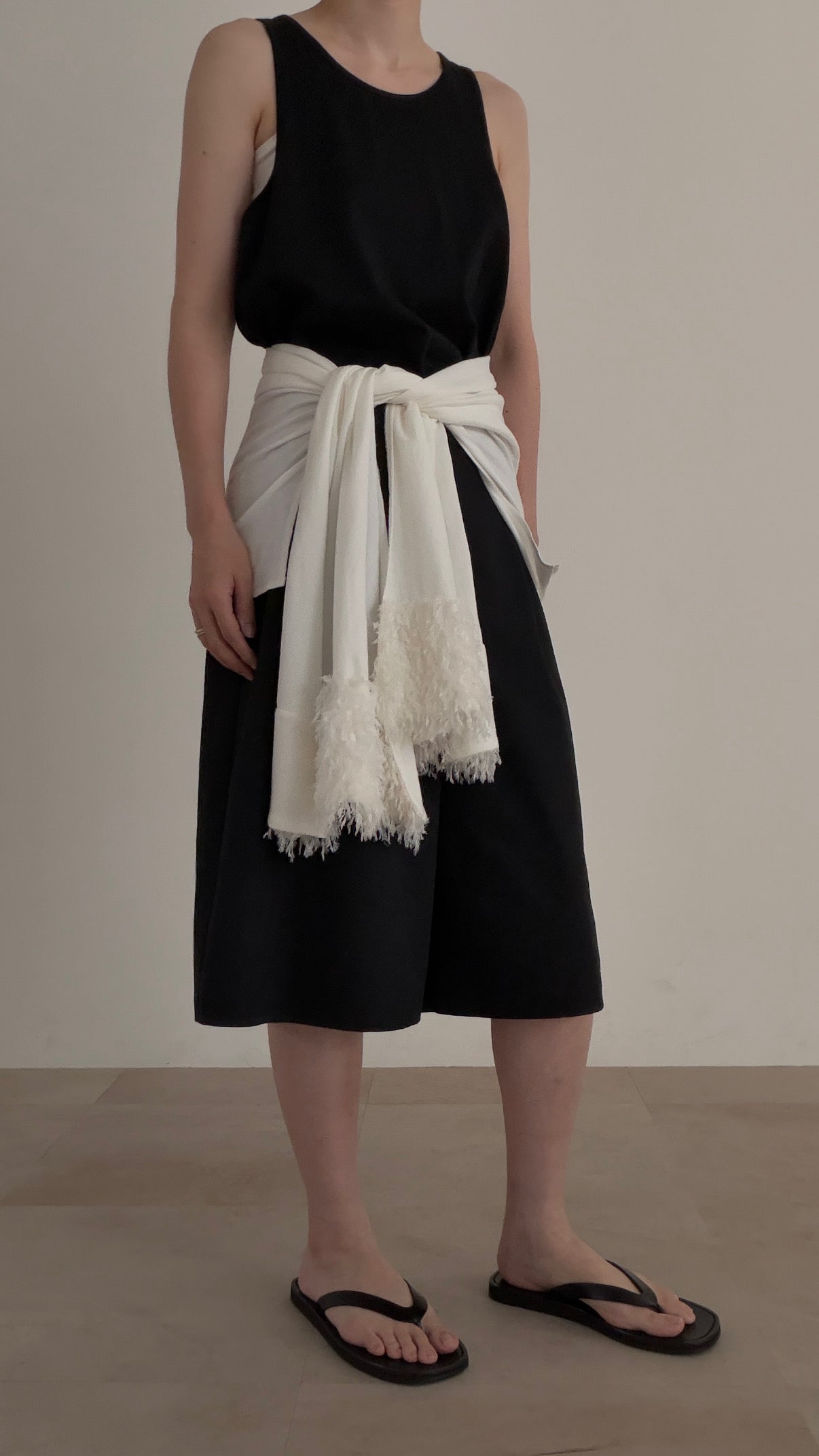 【set】maha cotton tank & feather stole
