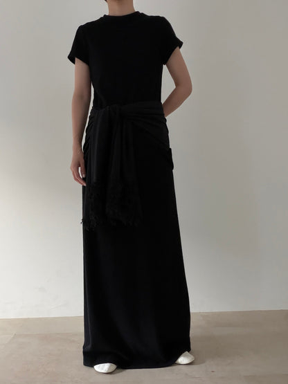 pile dress  (black)