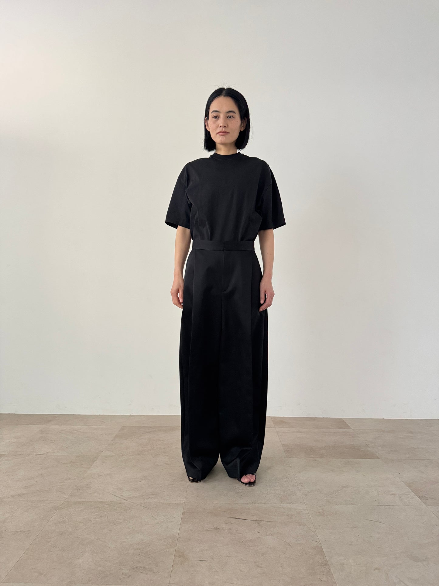 3d wide pants (black)