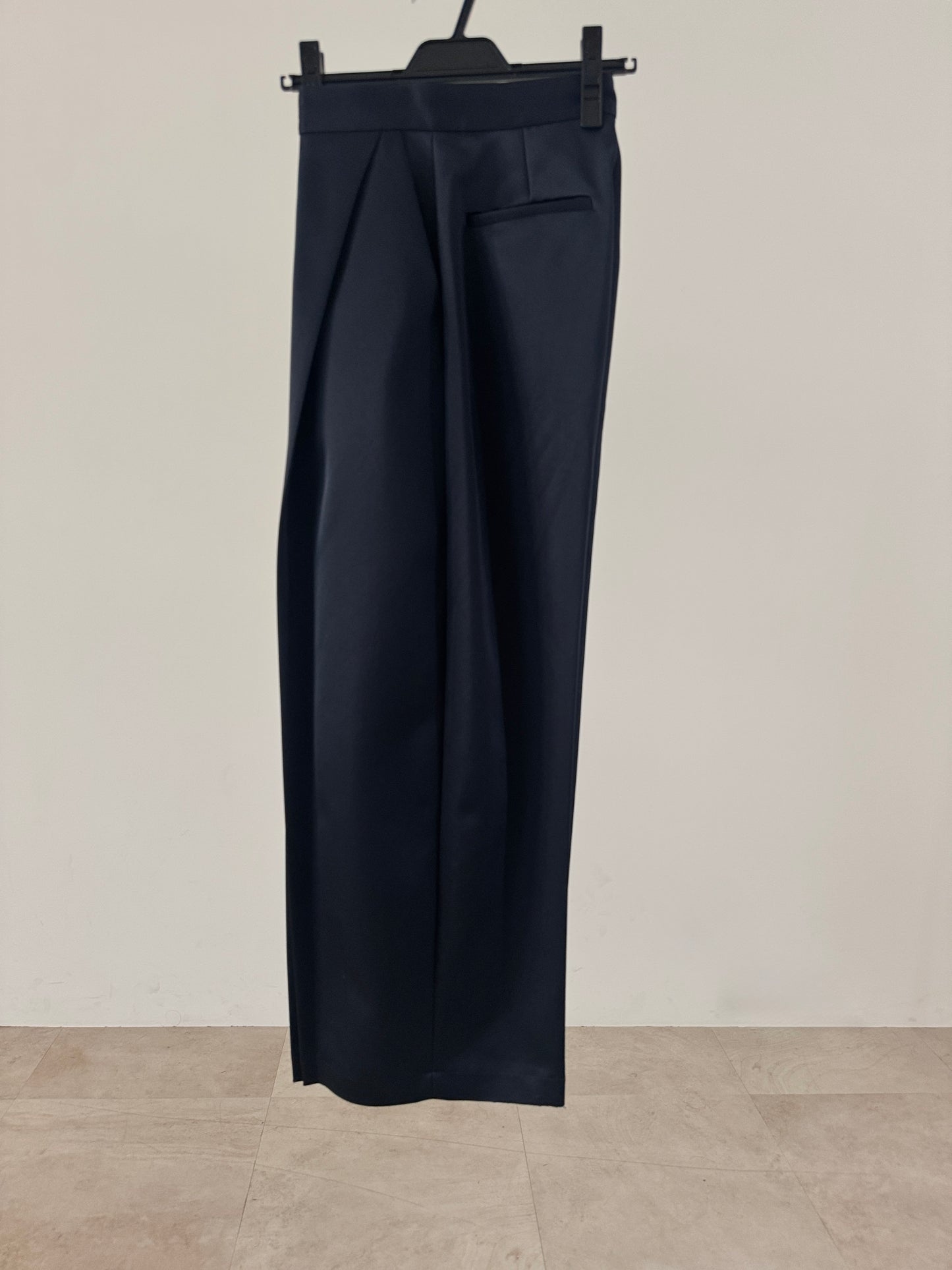 3d wide pants (navy)