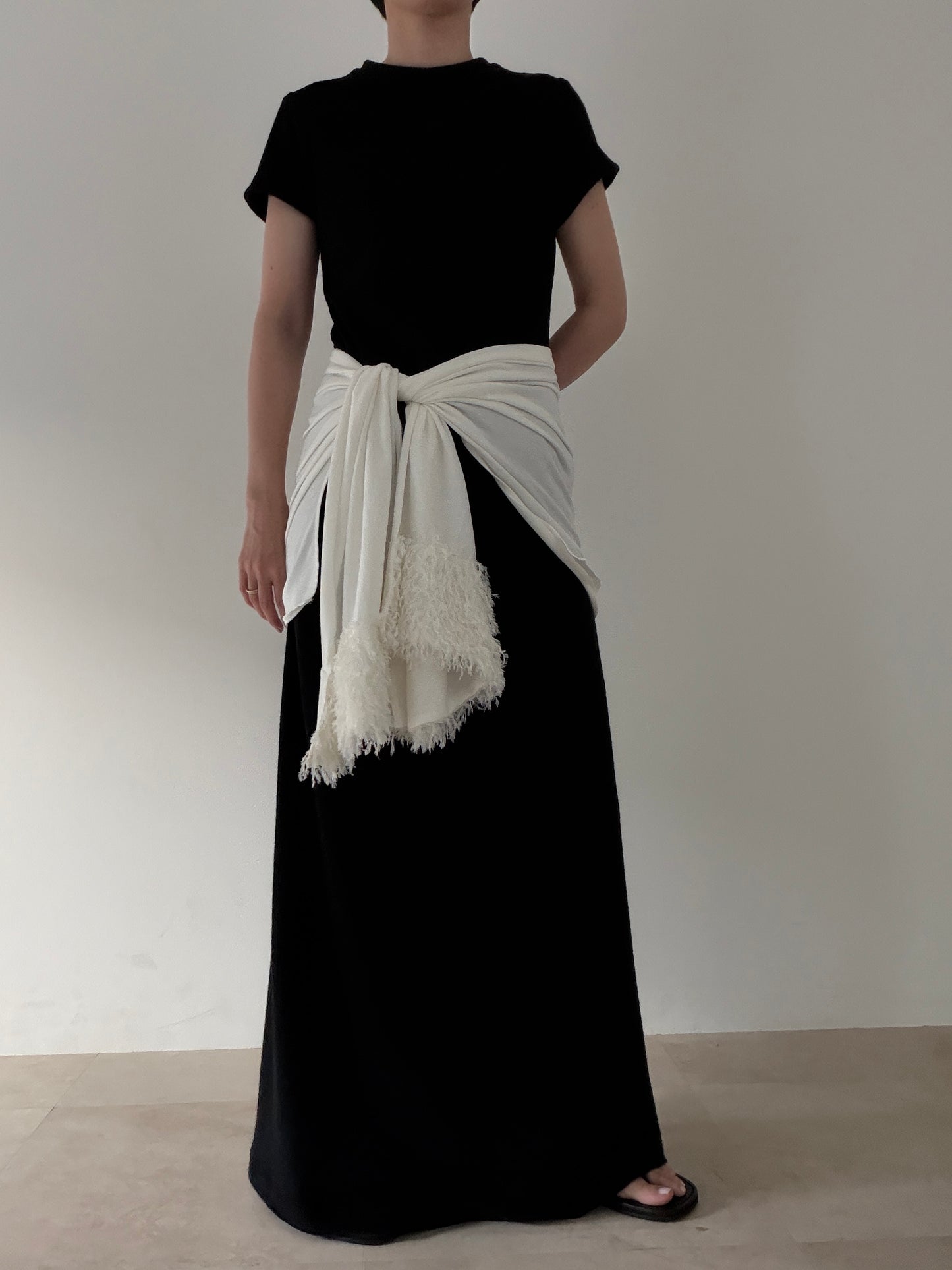 pile dress  (black)