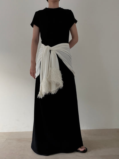 pile dress  (black)