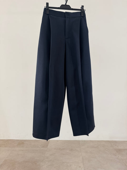 3d wide pants (navy)