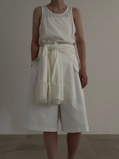 【set】maha cotton tank & feather stole