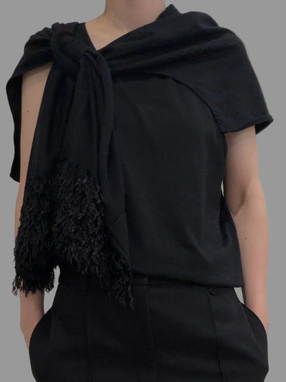 【set】maha cotton tank & feather stole