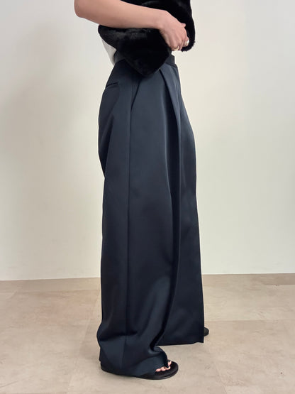 3d wide pants (navy)