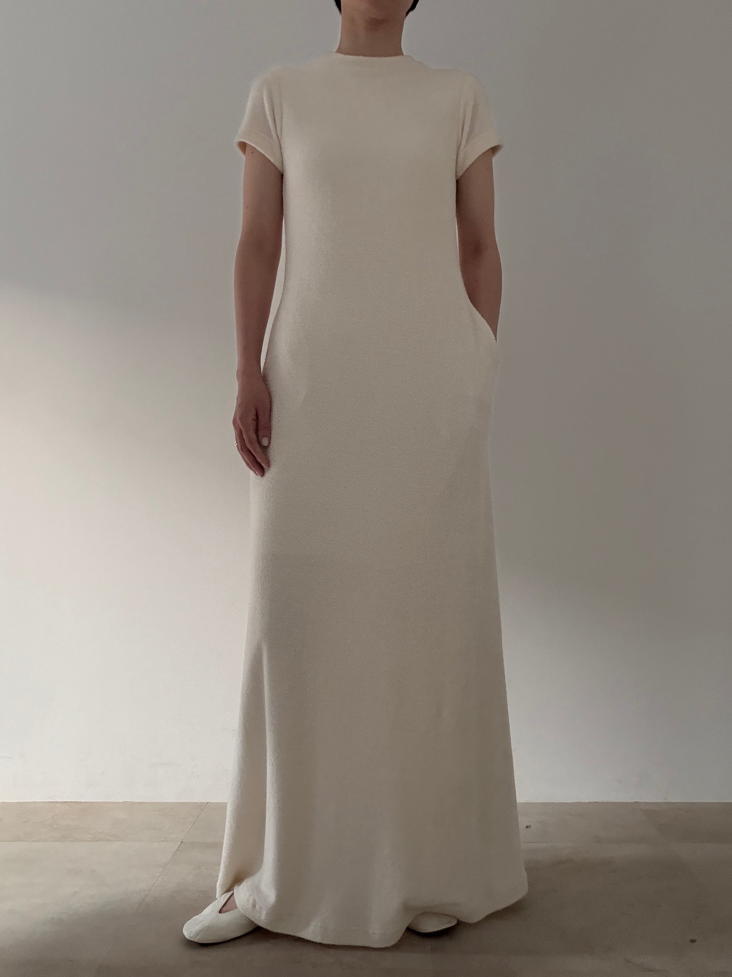 pile dress (ivory)