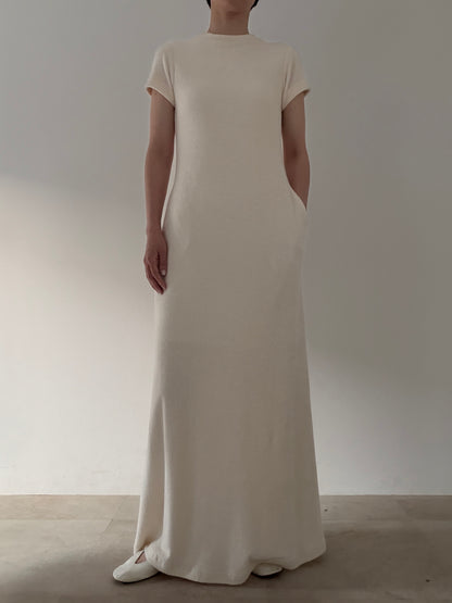pile dress (ivory)
