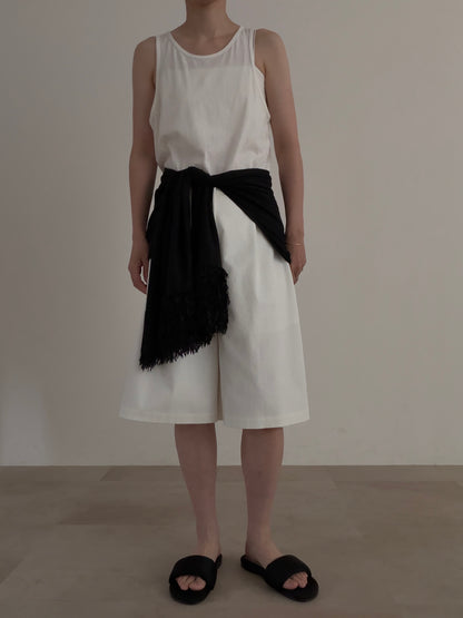 【set】maha cotton tank & feather stole
