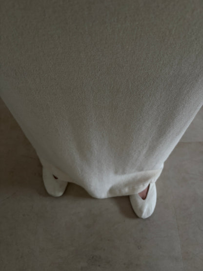 pile dress (ivory)