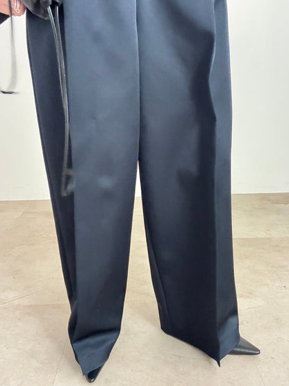 3d wide pants (navy)