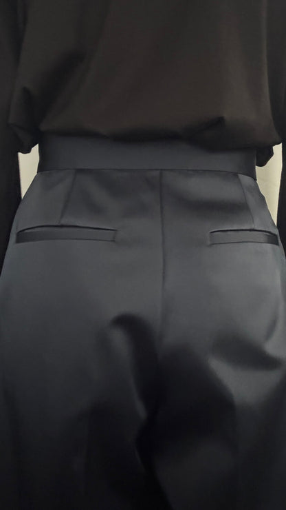 3d wide pants (navy)