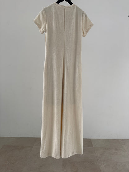 pile dress (ivory)
