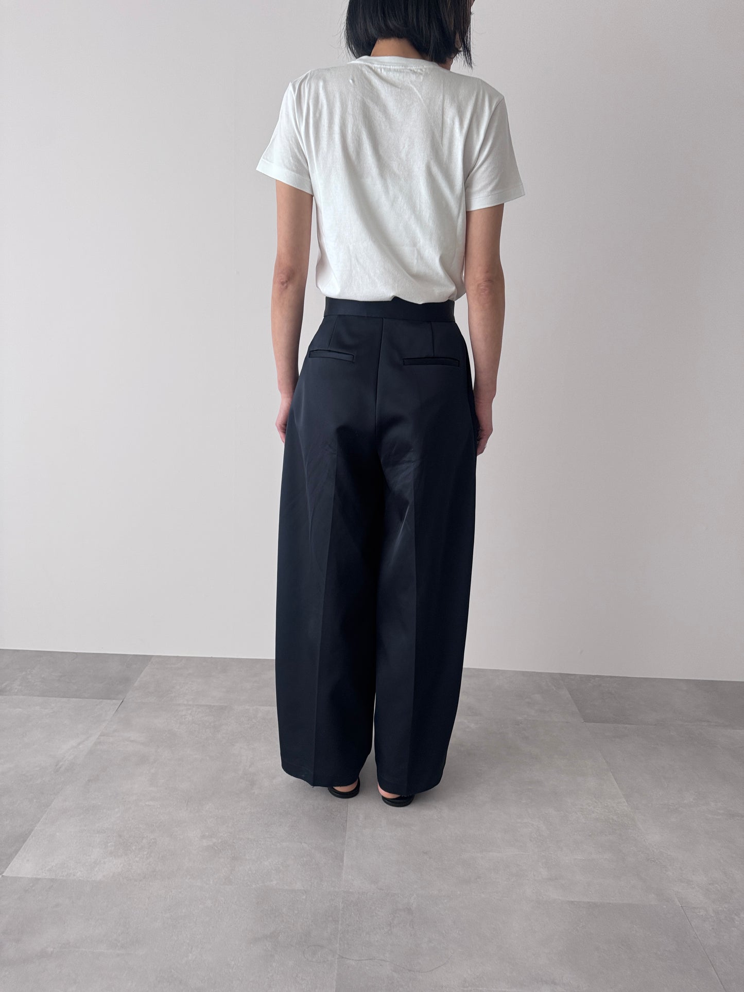 3d wide pants (navy)