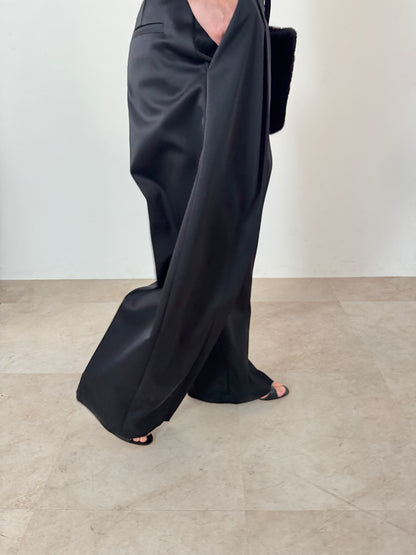 3d wide pants (black)