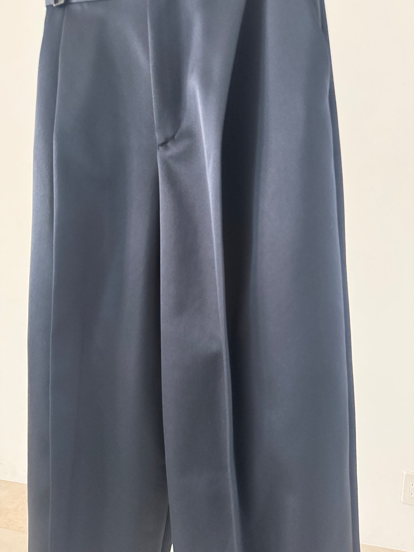 3d wide pants (navy)