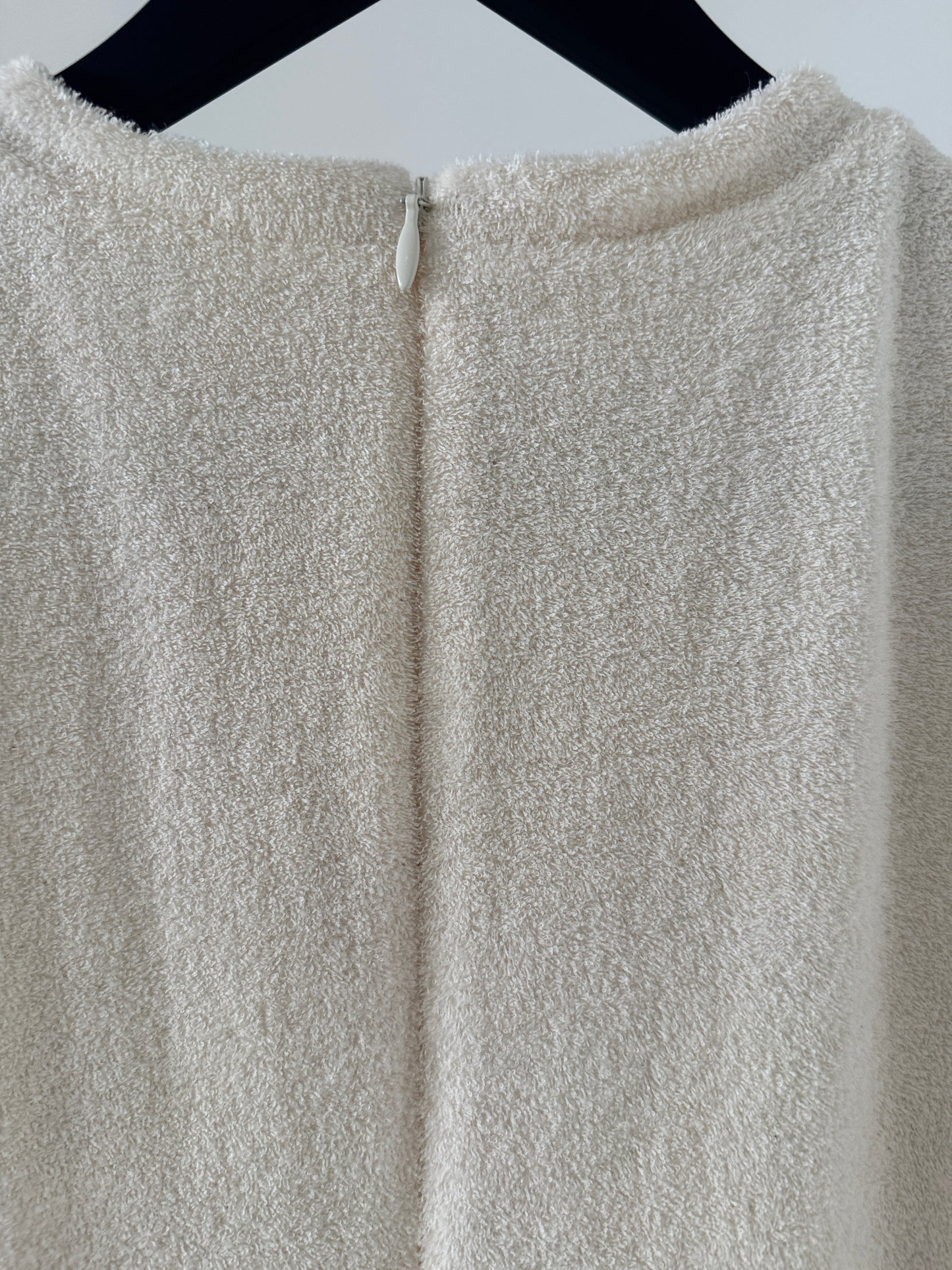 pile dress (ivory)