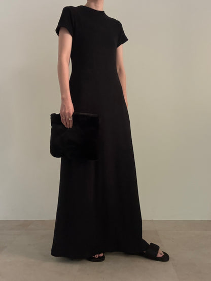 pile dress  (black)