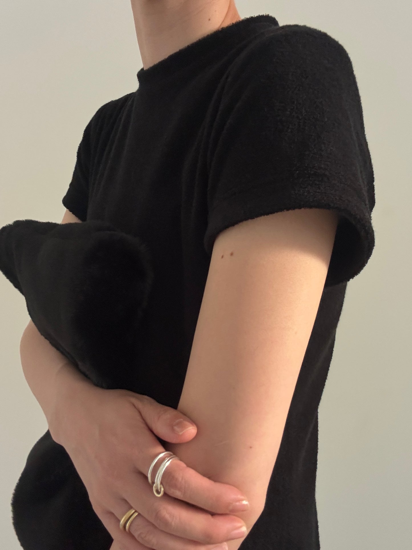 pile dress  (black)